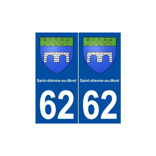 62 Saint-étienne-au-Mont blason autocollant plaque stickers ville