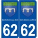 62 Saint-étienne-au-Mont blason autocollant plaque stickers ville