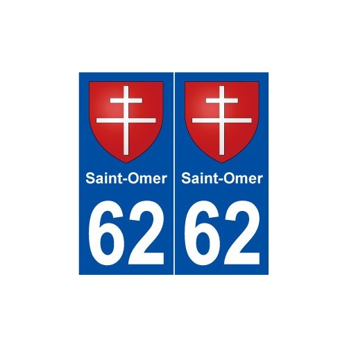 62 Saint-Omer blason autocollant plaque stickers ville