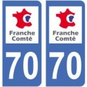 70 Haute-Saône sticker plate