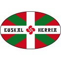 Autocollant Drapeau Basque Euskal Herria sticker ovale