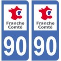 90 Territoire de Belfort sticker plate