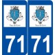 71 Cluny logo autocollant plaque stickers ville