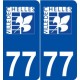 77 Chelles logo autocollant plaque stickers ville