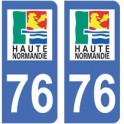 76 Seine Maritime sticker plate
