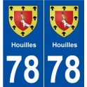 78 Houilles blason autocollant plaque stickers ville