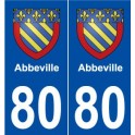 80 Abbeville wappen aufkleber typenschild aufkleber stadt