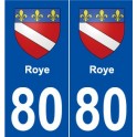 80 Roye wappen aufkleber typenschild aufkleber stadt