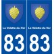 83 La Valette-du-Var blason autocollant plaque stickers ville