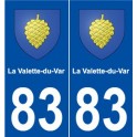 83 La Valette-du-Var stemma adesivo piastra adesivi città