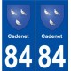 84 Cadenet blason autocollant plaque stickers ville