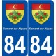 84 Camaret-sur-Aigues blason autocollant plaque stickers ville