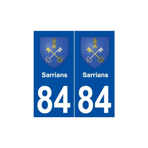 84 Sarrians blason autocollant plaque stickers ville