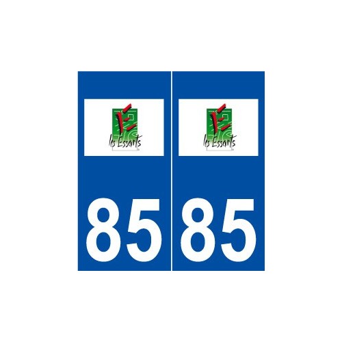 85 Essarts logo autocollant plaque stickers ville