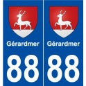 88 Gerardmer coat of arms sticker plate stickers city