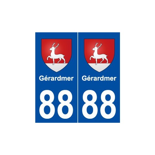 88 Gérardmer blason autocollant plaque stickers ville