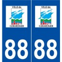 88 Gerardmer logotipo de la etiqueta engomada de la placa de pegatinas de la ciudad