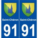 91 Saint-Chéron stemma adesivo piastra adesivi città