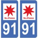 91 Essonne placa etiqueta