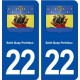 22 Saint Quay Portrieux blason ville autocollant plaque sticker