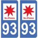 93 Seine Saint Denis sticker plate