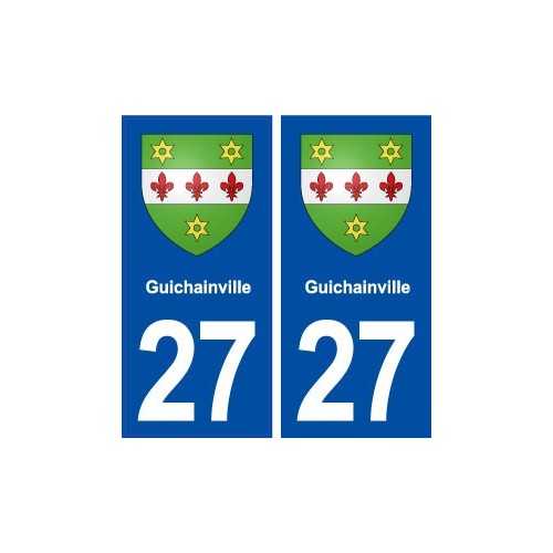 27 Guichainville blason autocollant plaque stickers département