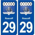 29 Roscoff wappen aufkleber typenschild aufkleber stadt