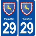 29 Pluguffan blason autocollant plaque immatriculation stickers ville
