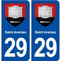 29 Saint-évarzec coat of arms sticker plate stickers city