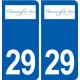 29 Châteauneuf du Faou logo autocollant plaque immatriculation stickers ville
