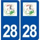 28 Saint Georges sur Eure logo autocollant plaque stickers ville