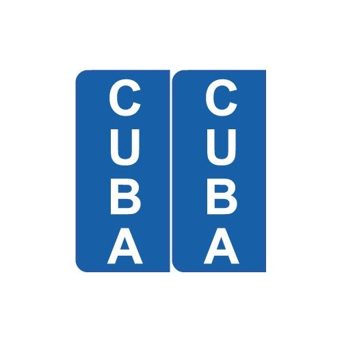 CUBA sticker auto autocollant plaque sticker