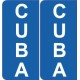 CUBA sticker auto autocollant plaque sticker