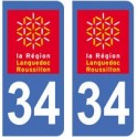 34 Hérault autocollant plaque sticker département