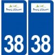 38 Le Bourg d'Oisans logo ville autocollant plaque stickers