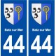 44  Batz sur Mer blason ville autocollant plaque stickers