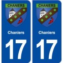 17 Chaniers blason ville autocollant plaque sticker