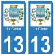 13 La-Ciotat ville autocollant plaque