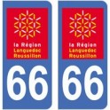 66 Pyrenees-Orientales sticker plate