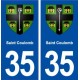 35  Saint Coulomb blason  autocollant plaque stickers ville