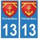 13 Port-de-Bouc ville autocollant plaque