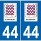 44 Campbon autocollant plaque immatriculation ville sticker