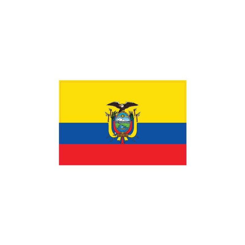 Autocollant Drapeau Ecuador Équateur sticker adhésif flag