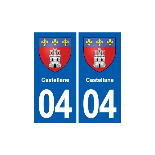 04 Castellane blason ville autocollant plaque stickers