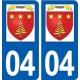04 Malijai logo ville autocollant plaque stickers