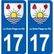 17 Le Bois-Plage-en-Ré blason ville autocollant plaque sticker