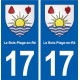 17 Le Bois-Plage-en-Ré blason ville autocollant plaque sticker