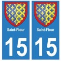 15 Saint-Flour city sticker plate