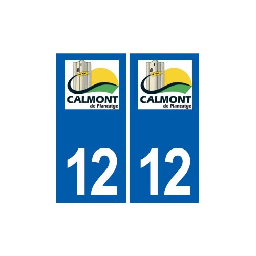 12 Calmont logo ville autocollant plaque sticker