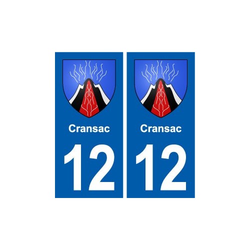 12 Cransac blason ville autocollant plaque sticker